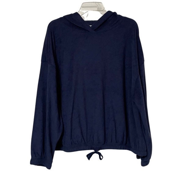 AVA & VIV navy French terry pullover hoodie 1X, 4X, NWT - Picture 4 of 7